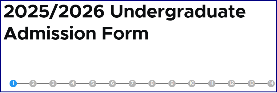 Steps for admission form